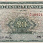 CRBX0860 BILLETE VENEZUELA 20 BOLIVARES 1966 MBC