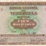 CRBX0870 BILLETE VENEZUELA 100 BOLIVARES 1967 EBC