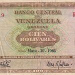CRBX0881 BILLETE VENEZUELA 100 BOLIVARES 1966 BC