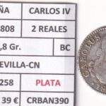 CRBAN390 MONEDA ESPAÑA CARLOS IV 2 REALES 1808 (VER DESCRIPCION EN FOTO)