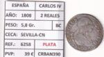 CRBAN390 MONEDA ESPAÑA CARLOS IV 2 REALES 1808 (VER DESCRIPCION EN FOTO)