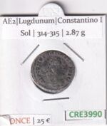 CRE3990 MONEDA ROMANA AE2 ROMA CONSTANTINO I SOL 314