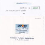 CRS837 SELLOS ESPAÑA Prueba de Lujo nº 11. Año 1987 NUEVOS