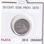 CRE4047 MONEDA ESPAÑA 50 CENTIMOS GOBIERNO PROVISIONAL 1870
