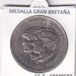 CRM0582 MEDALLA GRAN BRETAÑA BODA PRINCIPE CARLOS 1981