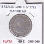 CRE4060 MONEDA ESPAÑA 2 REALES CARLOS IV 1795 MADRID MF