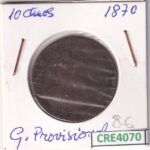 CRE4070 MONEDA ESPAÑA GOBIERNO PROVISIONAL 10 CENTIMOS 1870