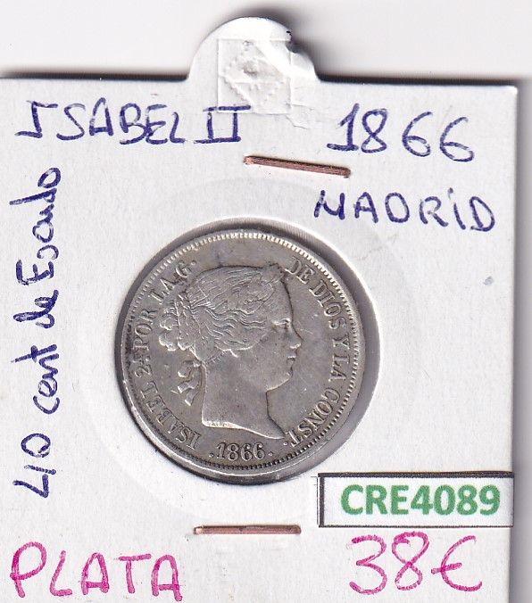 imagen-13-23105.jpg CRE4089 MONEDA ESPAÑA ISABEL II 40 CENTIMOS DE ESCUDO 1866 MADRID - Imagen 1