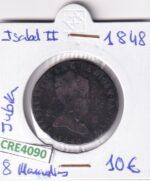 CRE4090 MONEDA ESPAÑA ISABEL II 8 MARAVEDIS JUBIA 1848