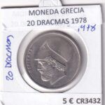 CR3432 MONEDA GRECIA 20 DRACMAS 1978