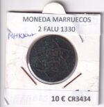 CR3434 MONEDA MARRUECOS 2 FALUS 1330