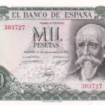 CRBS2171 BILLETE ESPAÑA 1000 PESETAS 1971 SIN SERIE SIN CIRCULAR