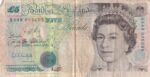 CRBX0910 BILLETE IRLANDA 5 POUNDS USADO