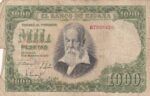 CRBS2206 BILLETE ESPAÑA 1000 PESETAS 1951 SERIE B USADO