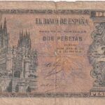 CRBS2439 BILLETE ESPAÑA 2 PESETAS 1938 SERIE A USADO