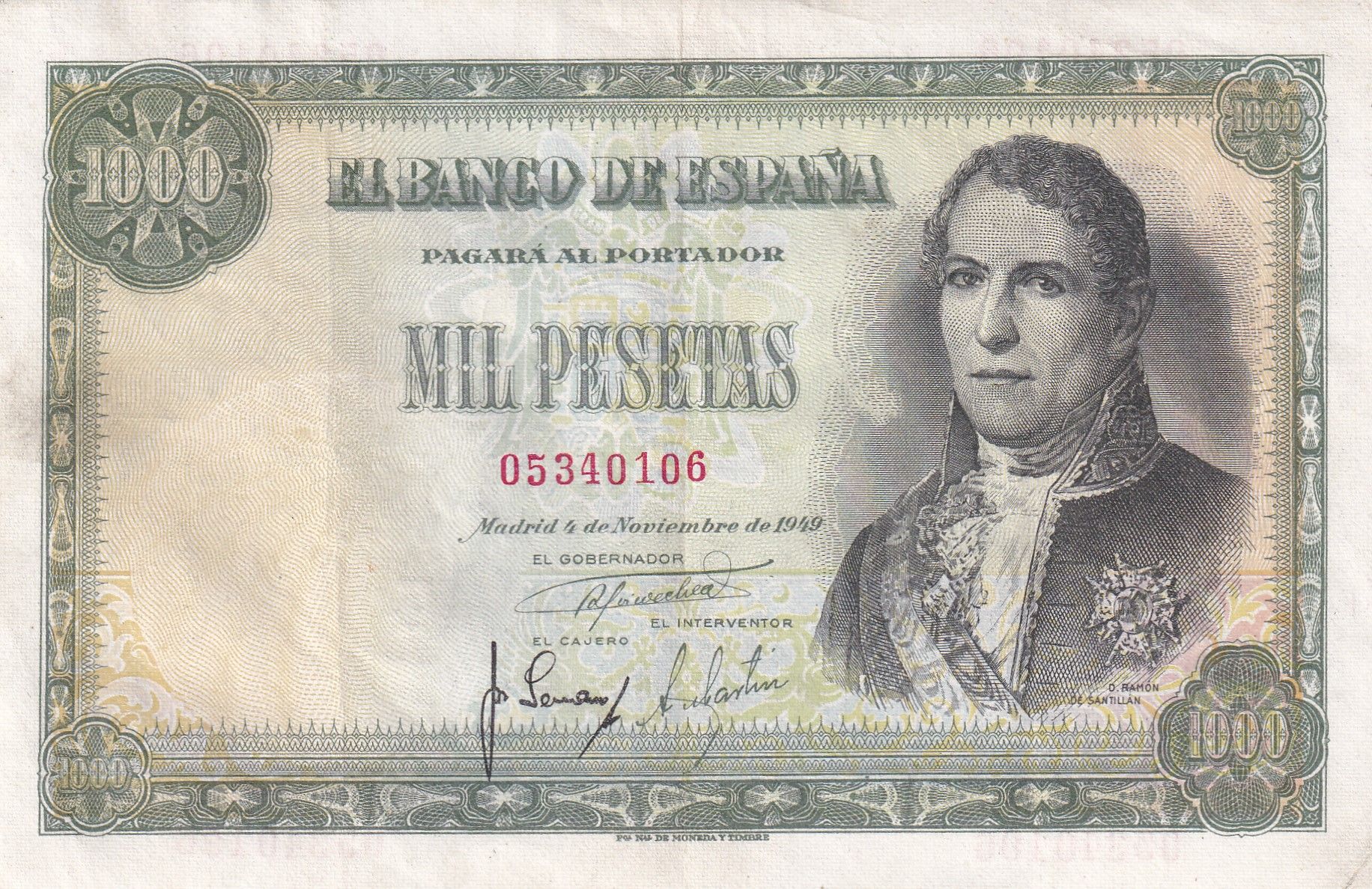 imagen-13-23487.jpg CRBS2452 BILLETE ESPAÑA 1000 PESETAS 1949 MBC+ - Imagen 1