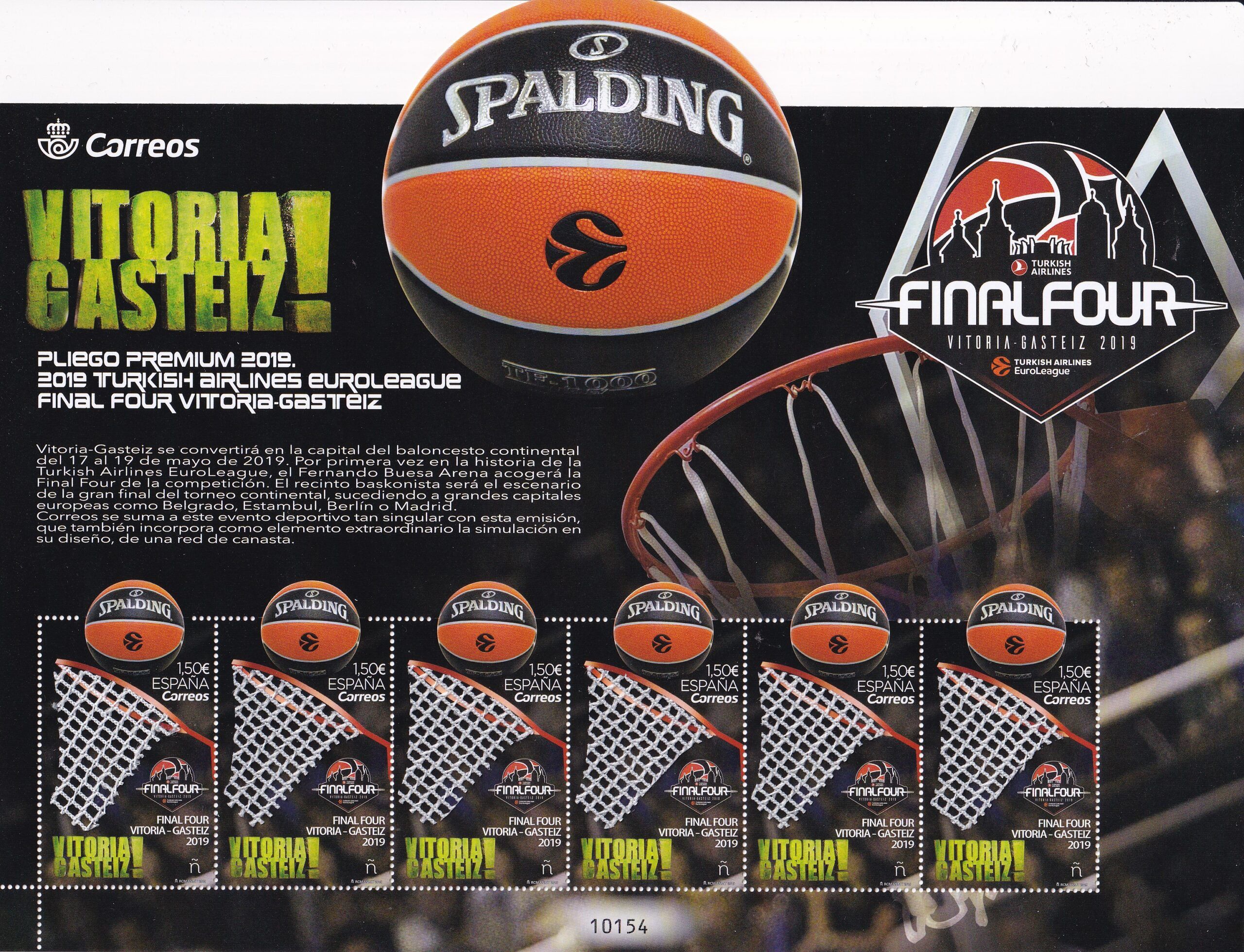 imagen-13-23547.jpg CRS1014 Pliego PREMIUM nº 76. Baloncesto. Año 2019 - Imagen 1