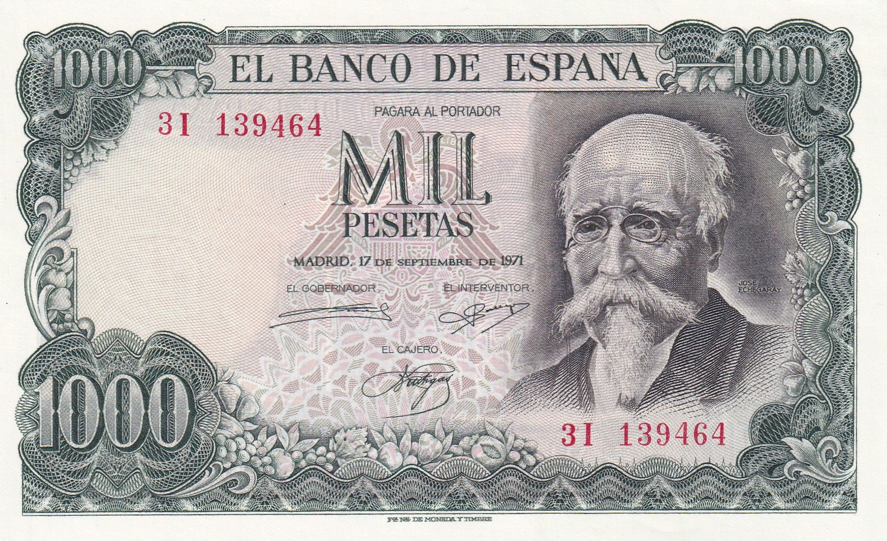 imagen-13-23625.jpg CRBS1454 BILLETE ESPAÑA 1000 PESETAS 1971 SIN CIRCULAR - Imagen 1