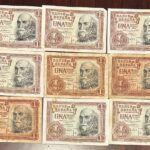 CRBS2464 LOTE 9 BILLETES ESPAÑA 1 PESETA 1953 VER FOTO