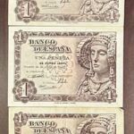 CRBS2468 LOTE 5 BILLETES 1 PESETA 1948 VER FOTO