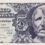 CRBS2485 BILLETE ESPAÑA 5 PESETAS 1947 SERIE D EBC
