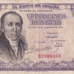 CRBS2522 BILLETE ESPAÑA 25 PESETAS 1946 SIN SERIE BC+