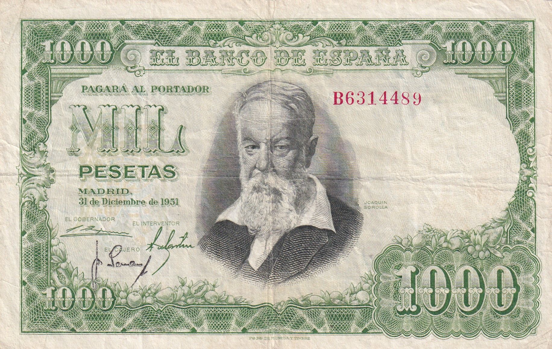 imagen-13-23769.jpg CRBS2570 BILLETE ESPAÑA 1000 PESETAS 1951 SERIE B BC+ - Imagen 1