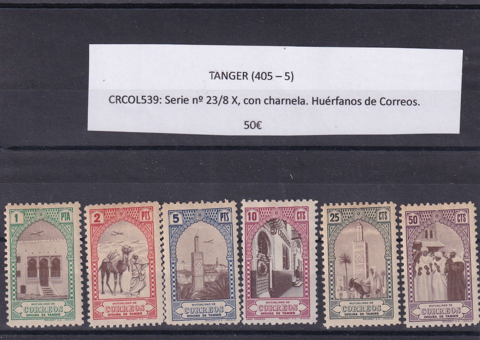 imagen-13-23808.jpg CRCOL539 SELLOS TANGER Serie nº 23/8 X, con charnela. Huérfanos de Correos. - Imagen 1