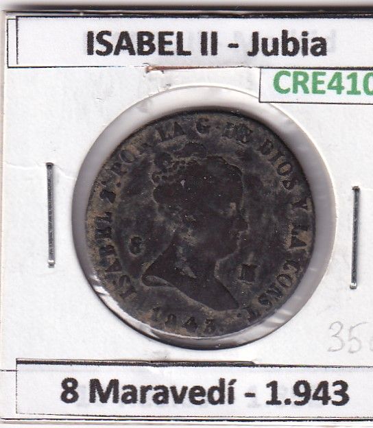 imagen-13-23825.jpg CRE4108 MONEDA ESPAÑA ISABEL II 1843 8 MARAVEDIS JUBIA - Imagen 1