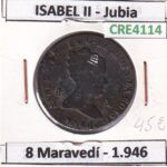 CRE4114 MONEDA ESPAÑA ISABEL II 1846 8 MARAVEDIS JUBIA