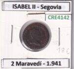 CRE4142 MONEDA ESPAÑA ISABEL II 1841 2 MARAVEDIS SEGOVIA