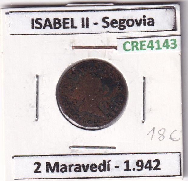 imagen-13-23860.jpg CRE4143 MONEDA ESPAÑA ISABEL II 1842 2 MARAVEDIS SEGOVIA - Imagen 1