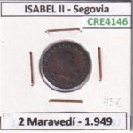 CRE4146 MONEDA ESPAÑA ISABEL II 1849 2 MARAVEDIS SEGOVIA