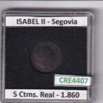 CRE4407 MONEDA ESPAÑA ISABEL II 1860 5 CTMS REAL SEGOVIA