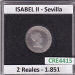 CRE4415 MONEDA ESPAÑA ISABEL II 1851 2 REALES SEVILLA