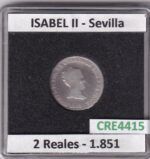 CRE4415 MONEDA ESPAÑA ISABEL II 1851 2 REALES SEVILLA