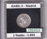 CRE4416 MONEDA ESPAÑA ISABEL II 1855 2 REALES MADRID