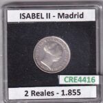 CRE4416 MONEDA ESPAÑA ISABEL II 1855 2 REALES MADRID