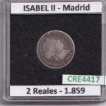 CRE4417 MONEDA ESPAÑA ISABEL II 1859 2 REALES MADRID