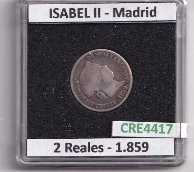 imagen-13-23922.jpg CRE4417 MONEDA ESPAÑA ISABEL II 1859 2 REALES MADRID - Imagen 1