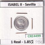 CRE4499 MONEDA ESPAÑA ISABEL II 1 REAL 1852 SEVILLA