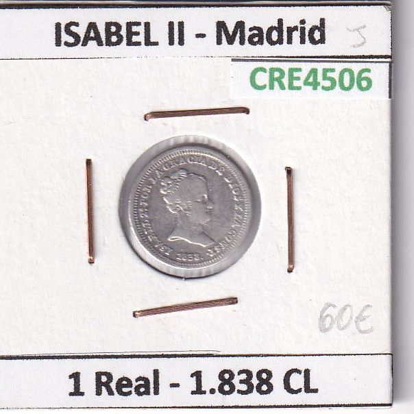 imagen-13-24164.jpg CRE4506 MONEDA ESPAÑA ISABEL II 1 REAL 1838 CL MADRID - Imagen 1