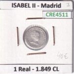 CRE4511 MONEDA ESPAÑA ISABEL II 1 REAL 1849 CL MADRID