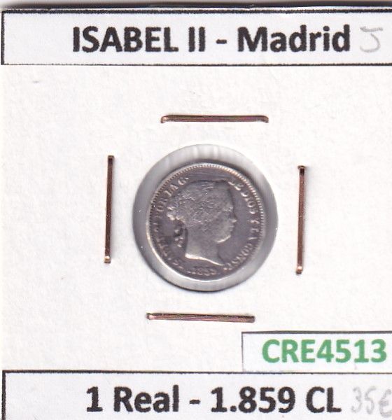 imagen-13-24171.jpg CRE4513 MONEDA ESPAÑA ISABEL II 1 REAL 1859 CL MADRID - Imagen 1