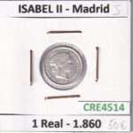 CRE4514 MONEDA ESPAÑA ISABEL II 1 REAL 1860 MADRID