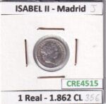 CRE4515 MONEDA ESPAÑA ISABEL II 1 REAL 1862 CL MADRID