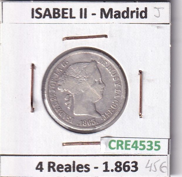 imagen-13-24193.jpg CRE4535 MONEDA ESPAÑA ISABEL II 4 REALES 1863 MADRID - Imagen 1