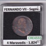 CRE4555 MONEDA ESPAÑA FERNANDO VII 4 MARAVEDIS 1824 SEGOVIA