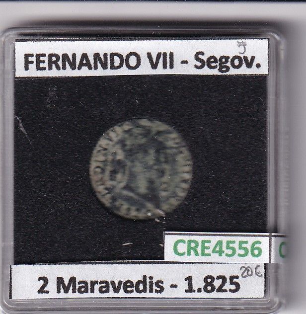 imagen-13-24222.jpg CRE4556 MONEDA ESPAÑA FERNANDO VII 2 MARAVEDIS 1825 SEGOVIA - Imagen 1
