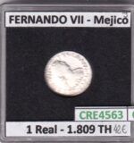 CRE4563 MONEDA ESPAÑA FERNANDO VII 1 REAL 1809 TH MEXICO